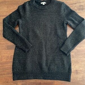 Gap Maternity black metallic sparkle sweater
